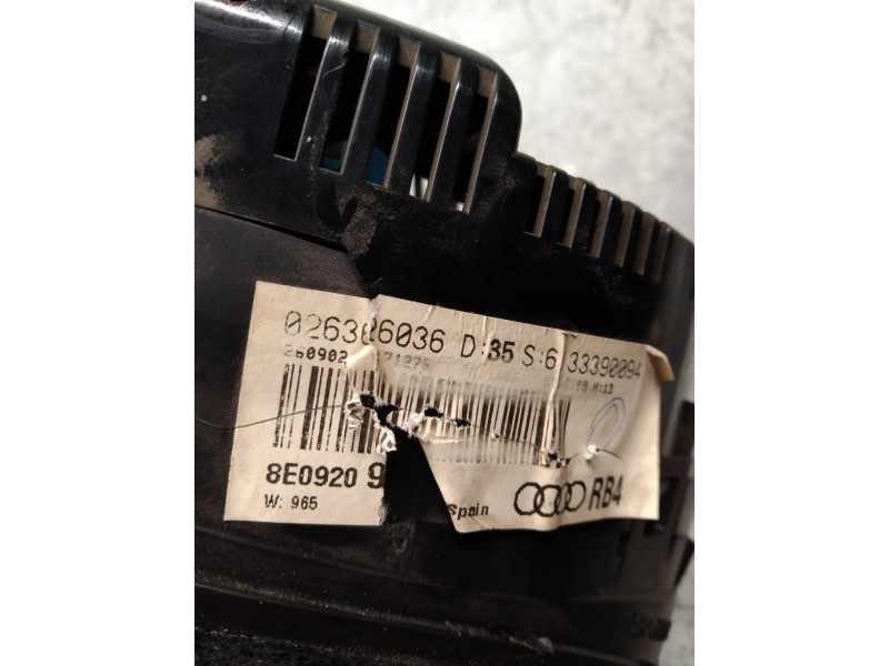 Recambio de cuadro instrumentos para audi a4 avant (8e) 1.8 t referencia OEM IAM 0263626036 8E0920900L 