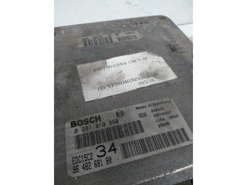 Recambio de centralita motor uce para peugeot 607 (s1) 2.2 hdi fap cat referencia OEM IAM 0281010880 9648268180 EDC15C2 34