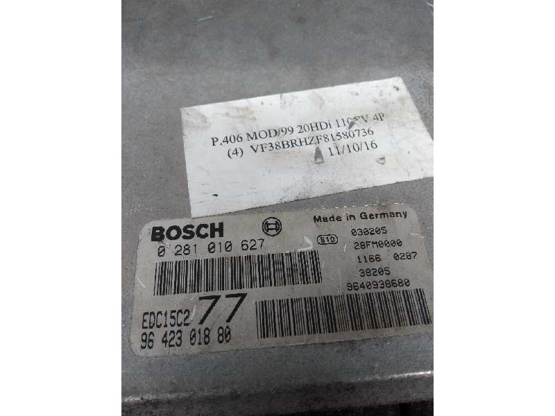 Recambio de centralita motor uce para peugeot 406 berlina (s1/s2) 2.0 hdi referencia OEM IAM 0281010627 9642301880 EDC15C2 77