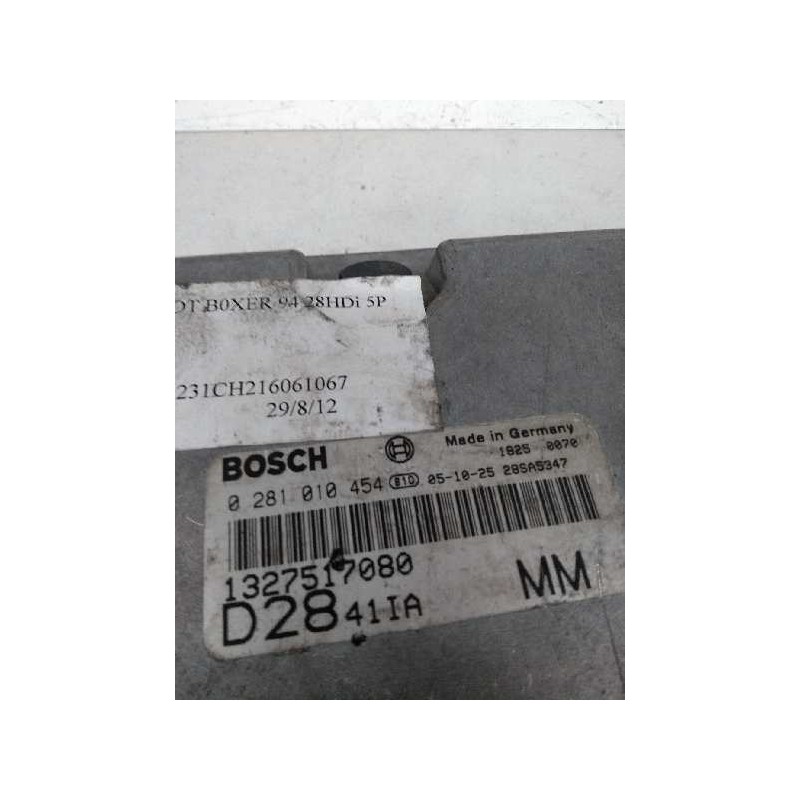 Recambio de centralita motor uce para peugeot boxer combi (rs2850)(270/310)(´02) 2.8 hdi referencia OEM IAM 0281010454 132751708