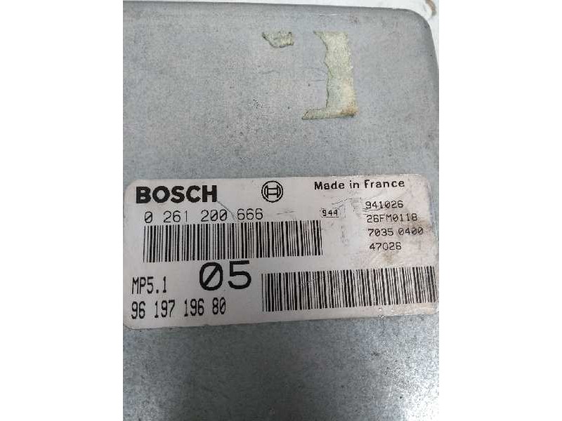 Recambio de centralita motor uce para peugeot 405 berlina referencia OEM IAM 0261200666 9619719680 05 Recambio de centralita motor uce para peugeot 405 berlina referencia OEM IAM 0261200666 9619719680 05