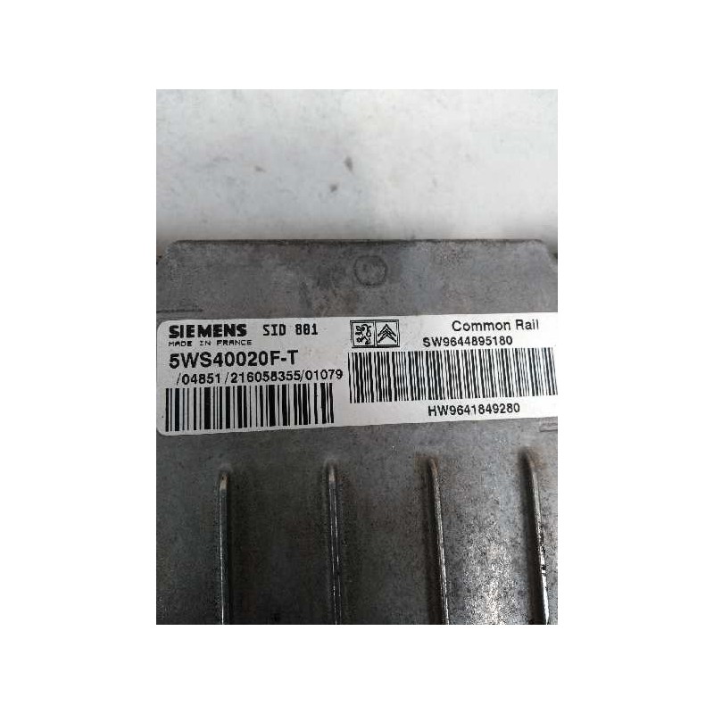 Recambio de centralita motor uce para peugeot 307 (s1) 2.0 hdi cat referencia OEM IAM 5WS40020FT SW9644895180 SID801 HW964184928