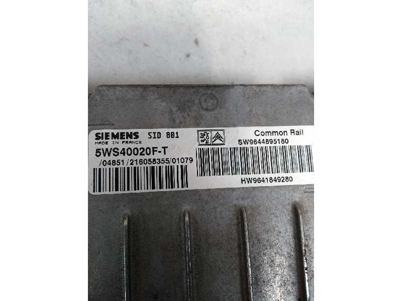 Recambio de centralita motor uce para peugeot 307 (s1) 2.0 hdi cat referencia OEM IAM 5WS40020FT SW9644895180 SID801 HW964184928