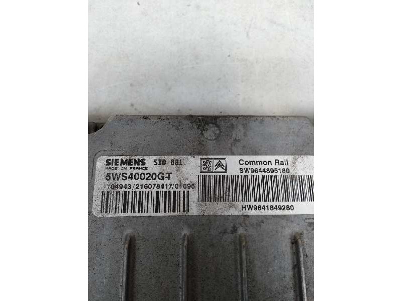 Recambio de centralita motor uce para peugeot 307 (s1) 2.0 hdi cat referencia OEM IAM 5WS40020GT SW9644895180 SID801 HW964184928