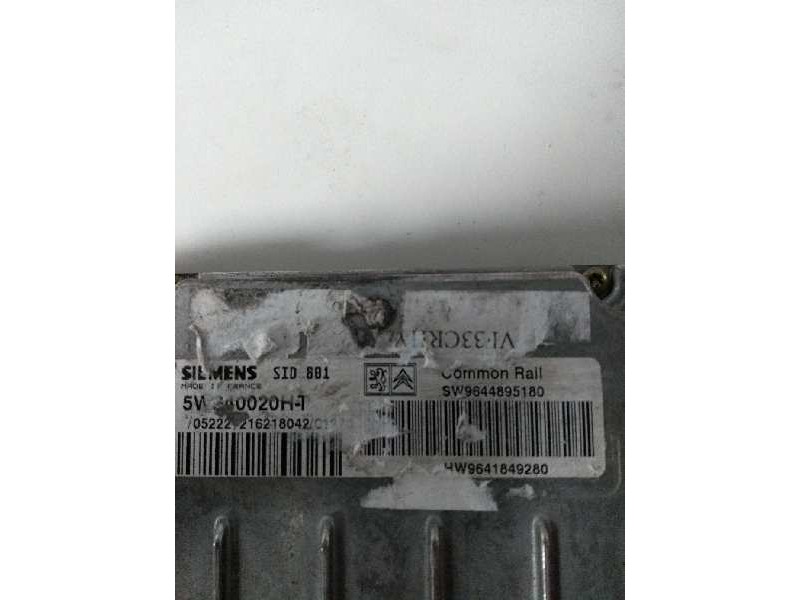 Recambio de centralita motor uce para peugeot 307 (s1) referencia OEM IAM 5WS40020HT SW9644895180 SID801 HW9641849280