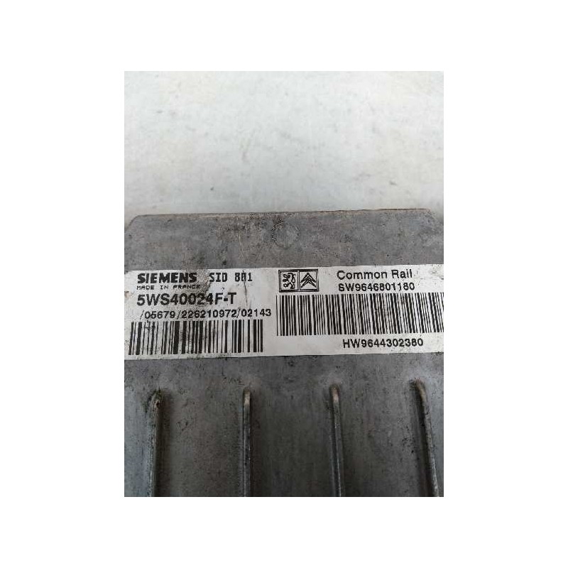 Recambio de centralita motor uce para peugeot 406 berlina (s1/s2) srdt referencia OEM IAM 5WS40024FT SW9646801180 SID801 HW96443