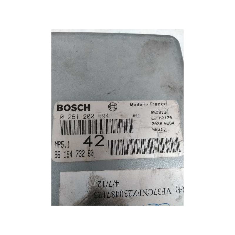 Recambio de centralita motor uce para peugeot 306 berlina 3/5 puertas (s1) referencia OEM IAM 0261200694 9619473280 42