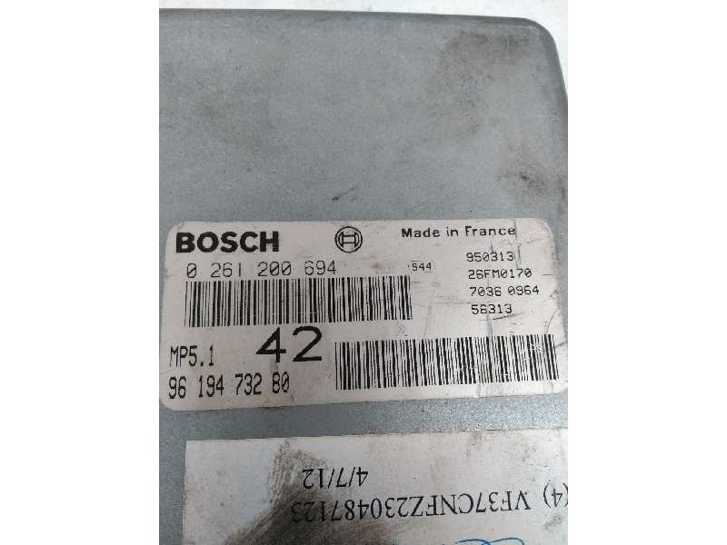 Recambio de centralita motor uce para peugeot 306 berlina 3/5 puertas (s1) referencia OEM IAM 0261200694 9619473280 42