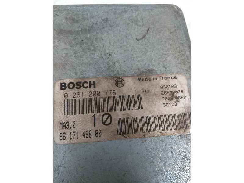 Recambio de centralita motor uce para peugeot 106 (s1) referencia OEM IAM 0261200778 9617149880 10 Recambio de centralita motor uce para peugeot 106 (s1) referencia OEM IAM 0261200778 9617149880 10