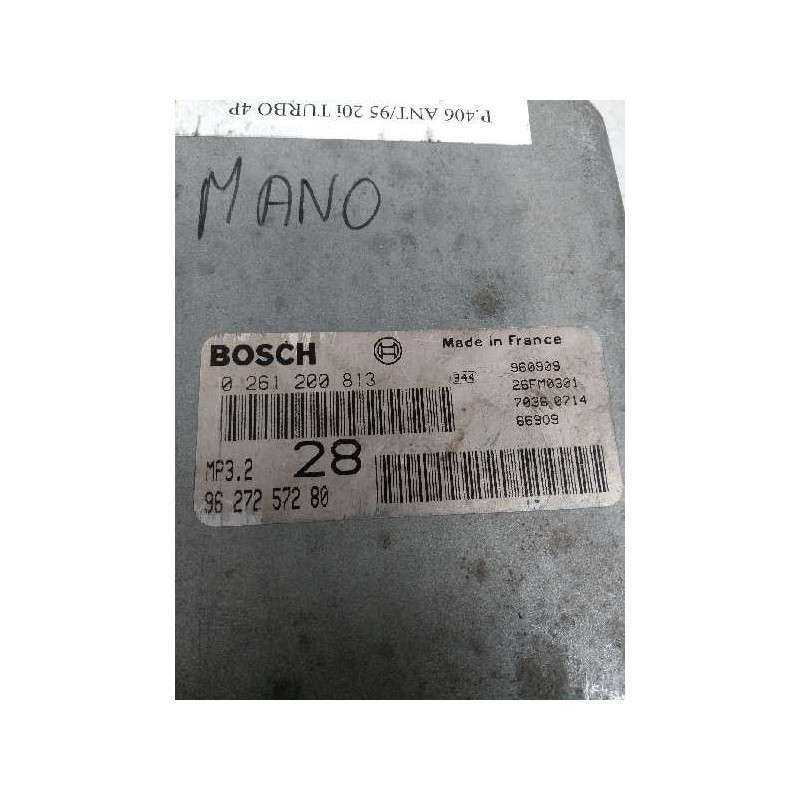 Recambio de centralita motor uce para peugeot 406 berlina (s1/s2) sv turbo referencia OEM IAM 0261200813 9627257280 28