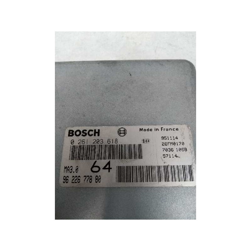 Recambio de centralita motor uce para peugeot 306 berlina 3/5 puertas (s1) 1.4 referencia OEM IAM 0261203618 9622677880 64