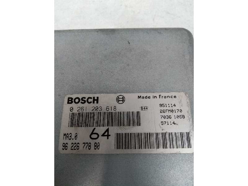 Recambio de centralita motor uce para peugeot 306 berlina 3/5 puertas (s1) 1.4 referencia OEM IAM 0261203618 9622677880 64
