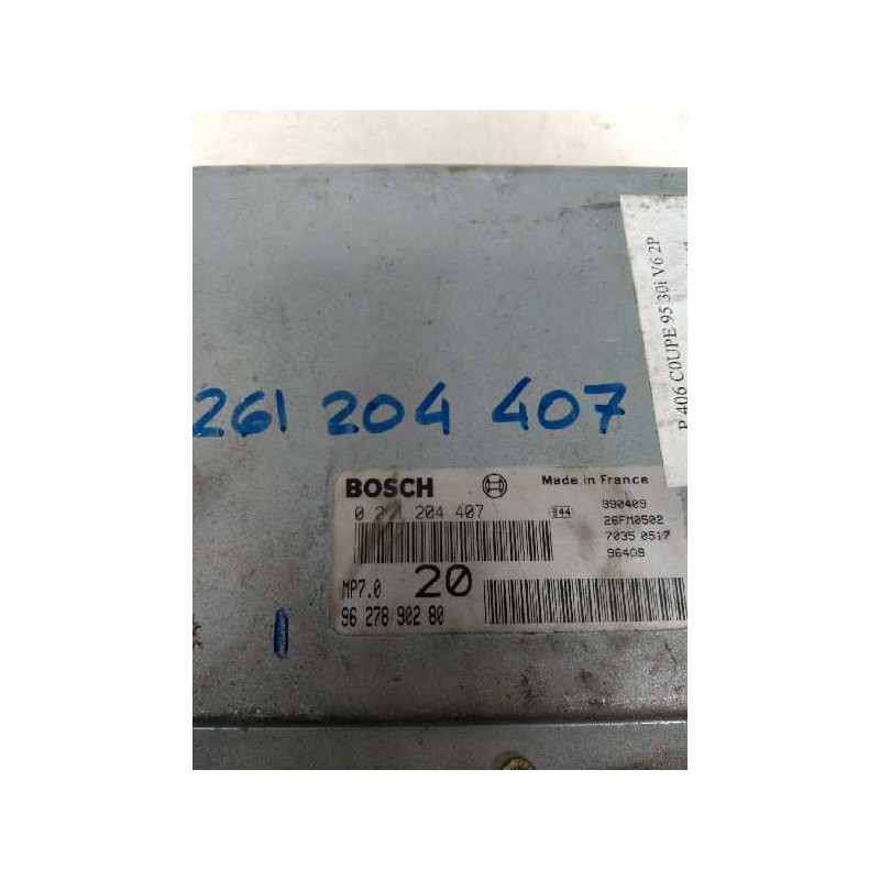 Recambio de centralita motor uce para peugeot 406 coupe (s1/s2) 3.0 v6 24v cat referencia OEM IAM 0261204407 9627890280 20