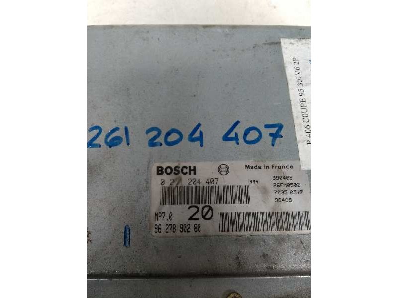Recambio de centralita motor uce para peugeot 406 coupe (s1/s2) 3.0 v6 24v cat referencia OEM IAM 0261204407 9627890280 20