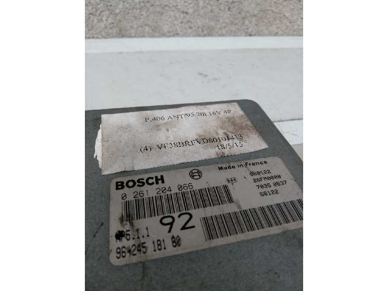 Recambio de centralita motor uce para peugeot 406 berlina (s1/s2) 2.0 cat referencia OEM IAM 0261204066 9624518180 92