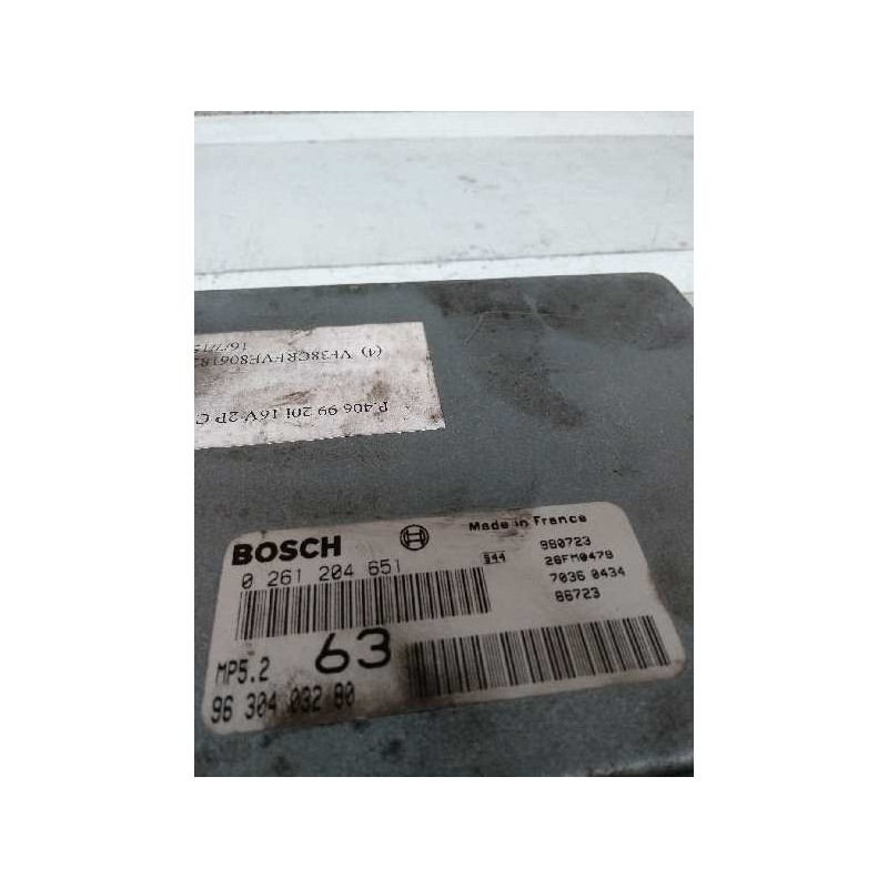 Recambio de centralita motor uce para peugeot 406 coupe (s1/s2) 2.0 cat referencia OEM IAM 0261204651 9630403280 63