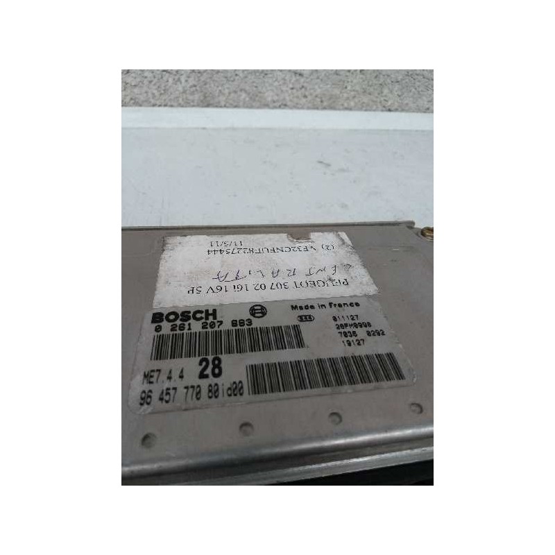 Recambio de centralita motor uce para peugeot 307 (s1) 1.6 16v cat referencia OEM IAM 0261207683 9645777080 28