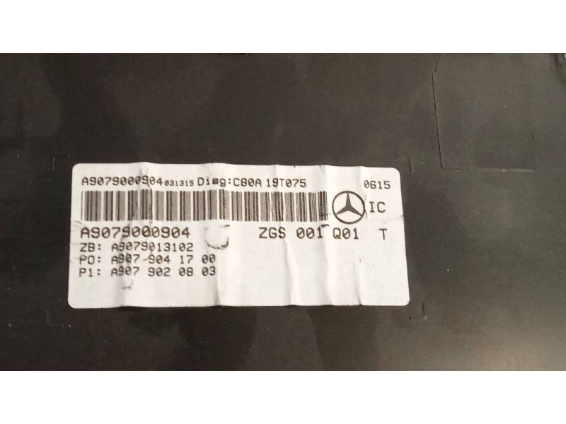 Recambio de cuadro instrumentos para mercedes sprinter iii furgón fwd 211/214 cdi fwd l1 (910.621) referencia OEM IAM A907900090