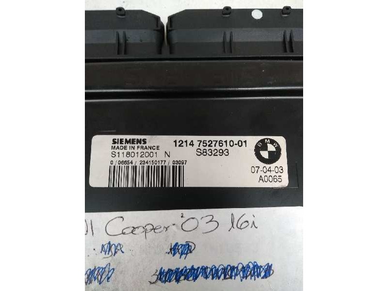 Recambio de centralita motor uce para mini mini (r50,r53) referencia OEM IAM S118012001N 1214752761001 S83293 Recambio de centralita motor uce para mini mini (r50,r53) referencia OEM IAM S118012001N 1214752761001 S83293