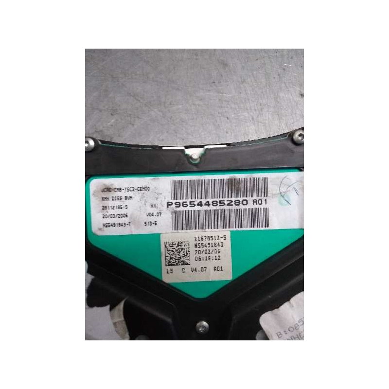 Recambio de cuadro instrumentos para peugeot 307 break / sw (s1) 1.6 hdi referencia OEM IAM P9654485280 A01 NS5491843T