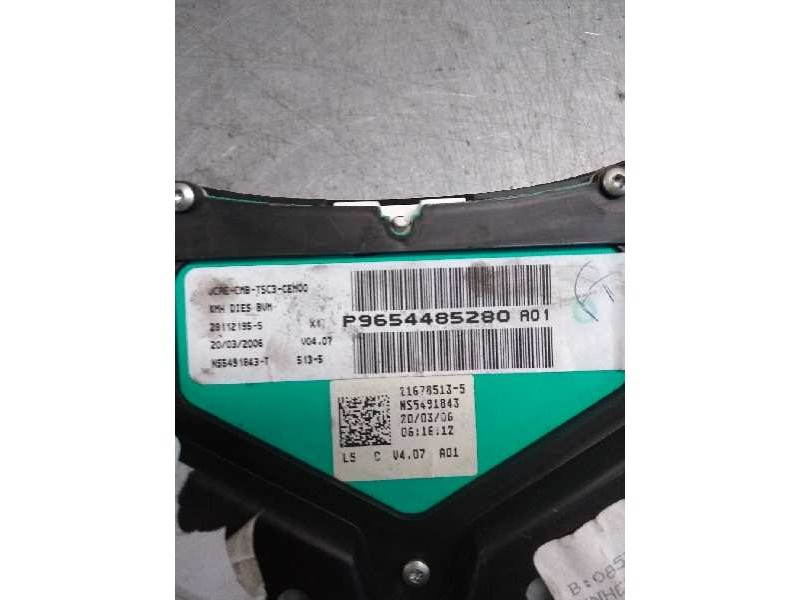 Recambio de cuadro instrumentos para peugeot 307 break / sw (s1) 1.6 hdi referencia OEM IAM P9654485280 A01 NS5491843T