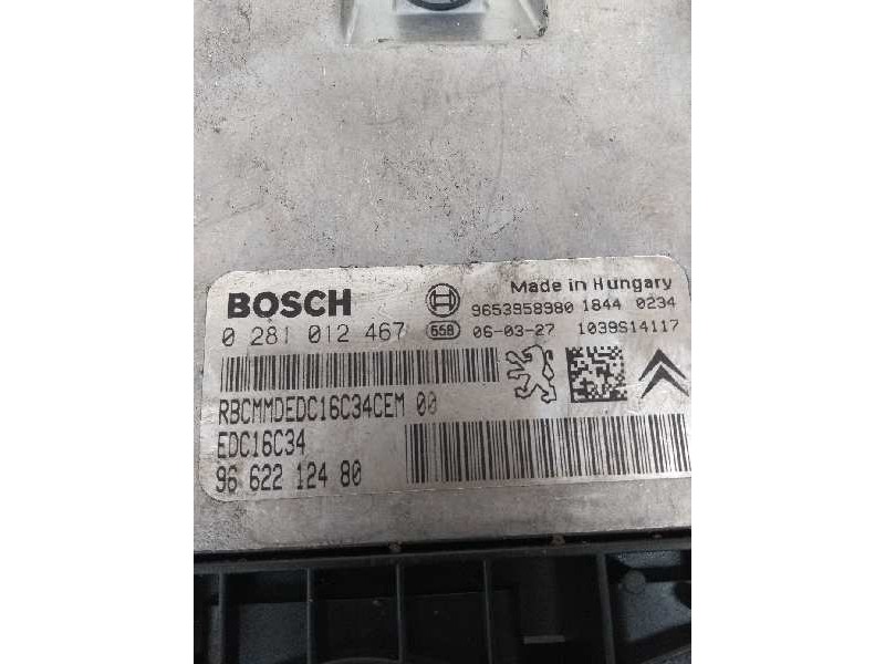 Recambio de centralita motor uce para peugeot 207 xs referencia OEM IAM 0281012467 9662212480 EDC16C34