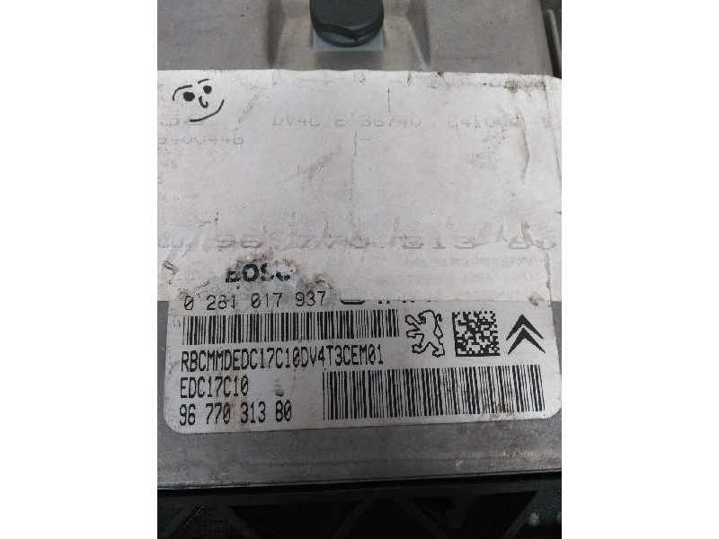 Recambio de centralita motor uce para peugeot 206+ 1.4 hdi referencia OEM IAM 0281017937 9677031380 EDC17C10