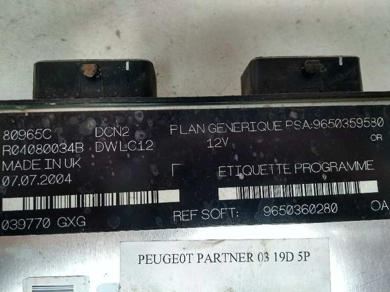 Recambio de centralita motor uce para peugeot partner (s2) referencia OEM IAM R04080034B 9650359580 9650360280 80965C Recambio de centralita motor uce para peugeot partner (s2) referencia OEM IAM R04080034B 9650359580 9650360280 80965C