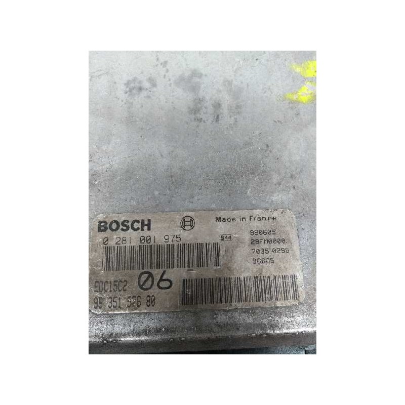 Recambio de centralita motor uce para peugeot 306 berlina 3/4/5 puertas (s2) xr referencia OEM IAM 0281001975 9635157680 EDC15C2