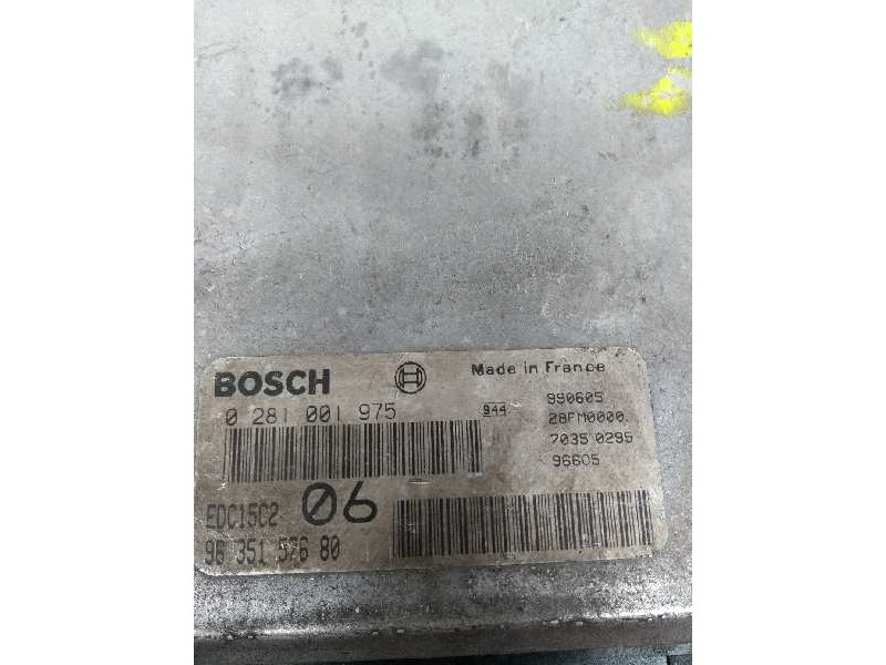 Recambio de centralita motor uce para peugeot 306 berlina 3/4/5 puertas (s2) xr referencia OEM IAM 0281001975 9635157680 EDC15C2
