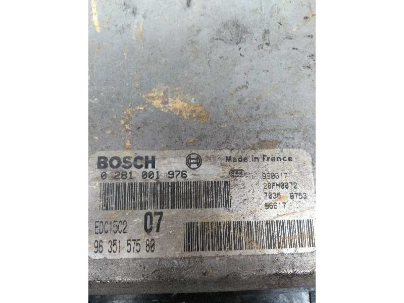 Recambio de centralita motor uce para peugeot 306 break xt referencia OEM IAM 0281001976 9635157580 EDC15C2 07