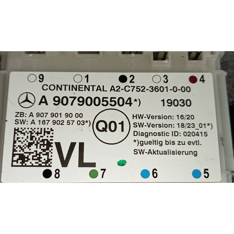 Recambio de modulo electronico para mercedes sprinter iii furgón fwd 211/214 cdi fwd l1 (910.621) referencia OEM IAM A9079005504
