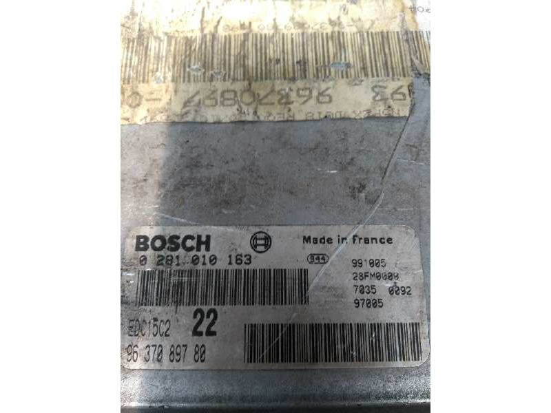 Recambio de centralita motor uce para peugeot 306 berlina 3/4/5 puertas (s2) 2.0 hdi cat referencia OEM IAM 0281010163 903708978