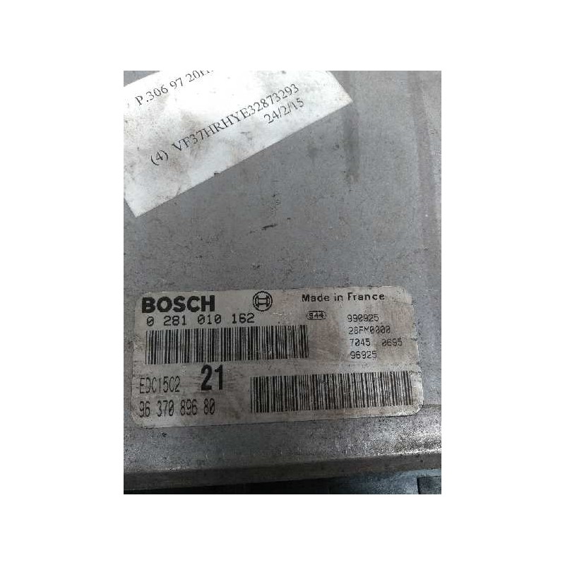 Recambio de centralita motor uce para peugeot 306 berlina 3/4/5 puertas (s2) 2.0 hdi cat referencia OEM IAM 0281010162 963708968
