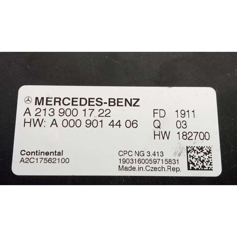 Recambio de modulo electronico para mercedes sprinter iii furgón fwd 211/214 cdi fwd l1 (910.621) referencia OEM IAM A2139001722
