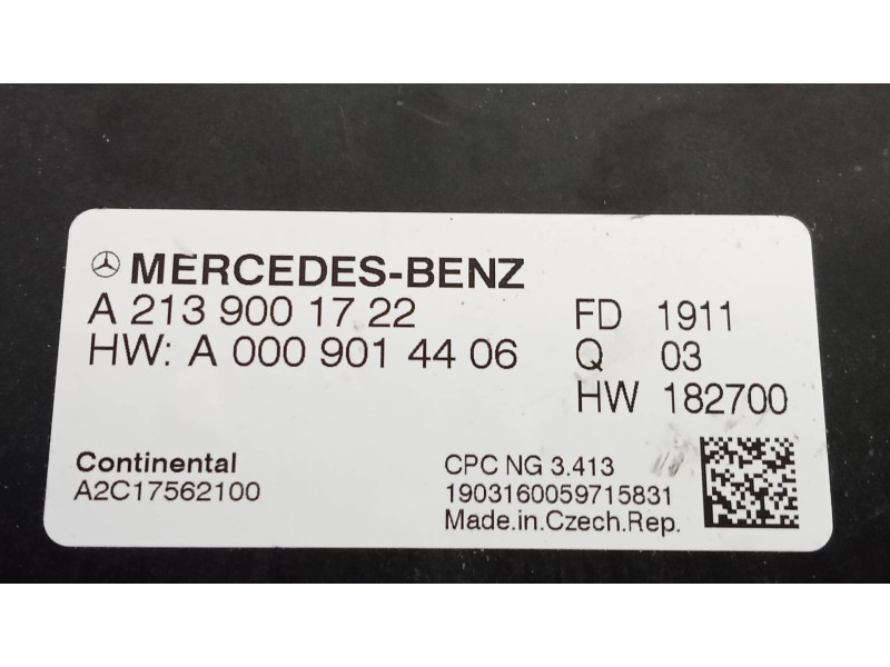 Recambio de modulo electronico para mercedes sprinter iii furgón fwd 211/214 cdi fwd l1 (910.621) referencia OEM IAM A2139001722