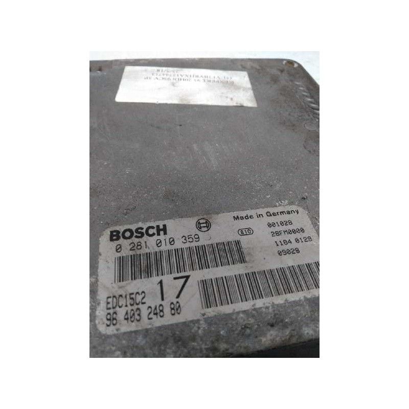 Recambio de centralita motor uce para peugeot expert kombi 2.0 hdi (dw10bted) referencia OEM IAM 0281010359 9640324880 EDC15C2 1