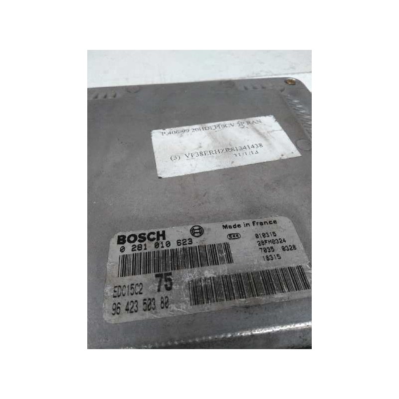 Recambio de centralita motor uce para peugeot 406 break (s1/s2) 2.0 hdi referencia OEM IAM 0281010623 9642350380 EDC15C2 75
