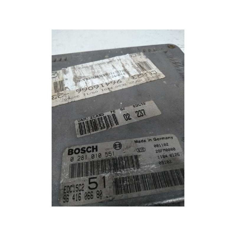 Recambio de centralita motor uce para peugeot 306 berlina 3/4/5 puertas (s2) 2.0 hdi cat referencia OEM IAM 0281010551 964160668 Recambio de centralita motor uce para peugeot 306 berlina 3/4/5 puertas (s2) 2.0 hdi cat referencia OEM IAM 0281010551 964160668