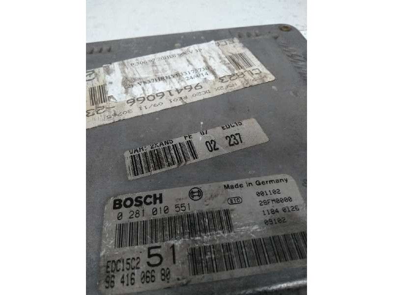 Recambio de centralita motor uce para peugeot 306 berlina 3/4/5 puertas (s2) 2.0 hdi cat referencia OEM IAM 0281010551 964160668 Recambio de centralita motor uce para peugeot 306 berlina 3/4/5 puertas (s2) 2.0 hdi cat referencia OEM IAM 0281010551 964160668