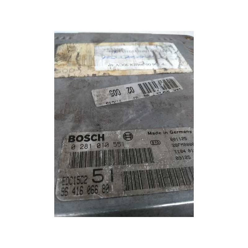 Recambio de centralita motor uce para peugeot 306 berlina 3/4/5 puertas (s2) 2.0 hdi cat referencia OEM IAM 0281010551 964160668