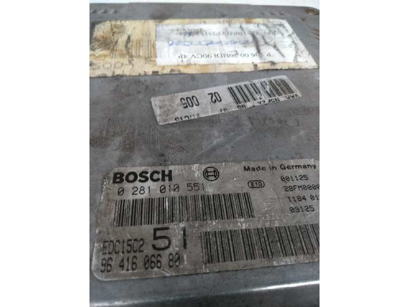 Recambio de centralita motor uce para peugeot 306 berlina 3/4/5 puertas (s2) 2.0 hdi cat referencia OEM IAM 0281010551 964160668