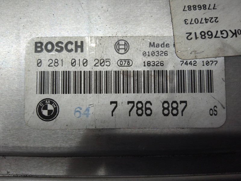 Recambio de centralita motor uce para bmw serie 3 berlina (e46) 320d referencia OEM IAM 0281010205 7786887 