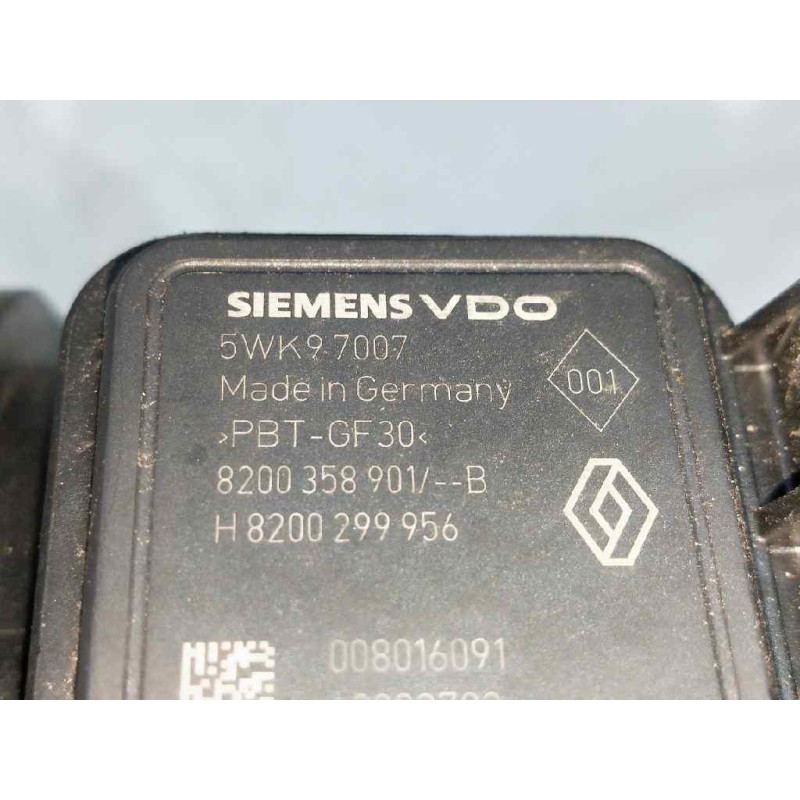 Recambio de caudalimetro para renault clio iii 1.5 dci diesel cat referencia OEM IAM 5WK97007 8200358901B H8200299956 SIEMENS