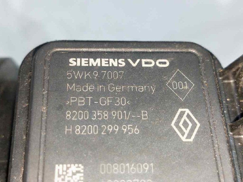 Recambio de caudalimetro para renault clio iii 1.5 dci diesel cat referencia OEM IAM 5WK97007 8200358901B H8200299956 SIEMENS