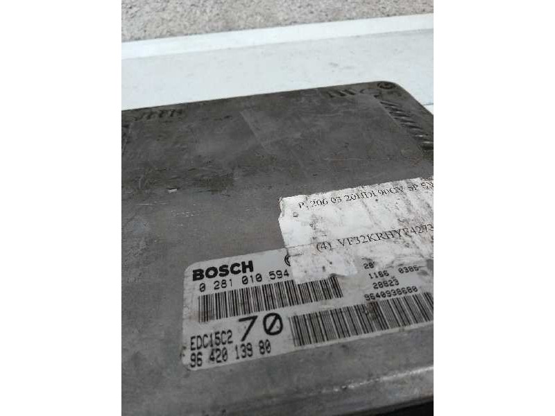 Recambio de centralita motor uce para peugeot 206 sw 2.0 hdi cat referencia OEM IAM 0281010594 9642013980 EDC15C2 70