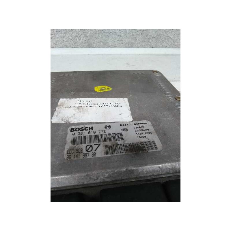 Recambio de centralita motor uce para peugeot 406 berlina (s1/s2) sv referencia OEM IAM 0281010772 9644199780 EDC15C2 07