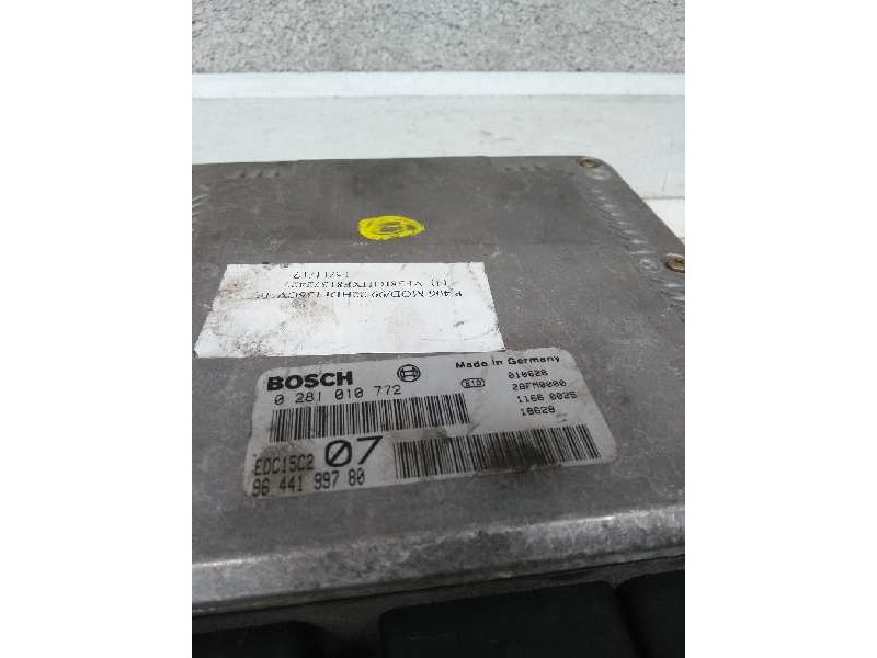 Recambio de centralita motor uce para peugeot 406 berlina (s1/s2) sv referencia OEM IAM 0281010772 9644199780 EDC15C2 07