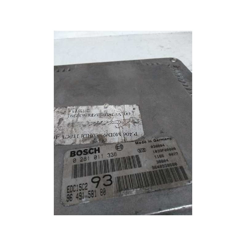 Recambio de centralita motor uce para peugeot 406 berlina (s1/s2) 2.0 hdi referencia OEM IAM 0281011338 9649158180 EDC15C2 93