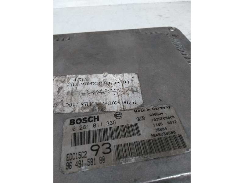 Recambio de centralita motor uce para peugeot 406 berlina (s1/s2) 2.0 hdi referencia OEM IAM 0281011338 9649158180 EDC15C2 93